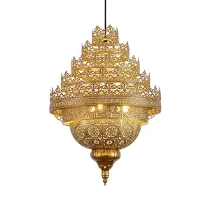 Arabian Atmosphere: Villa Chandelier with Vintage Ironwork and Hollow Desig