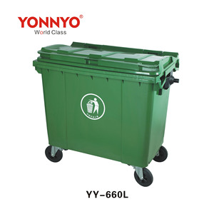 Yongyao Factory Direct Sales 660L Plastic Trash Can with <b>Wheels</b>, Can Be Equipped with Iron Handles, Thickened Sanitation Trash - Product Image 1