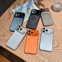 Accessoires magnétiques en verre pour iPhone 17 18 Pro, nouvelle coque anti-rayures pour recharge sans fil compatible iPhone 17 16 15 14 13