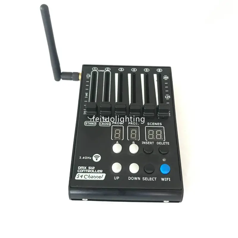 Mini Dmx 512 Controller 54 Channel Lighting Console 2.4GHz Wireless Dmx Lighting Controller