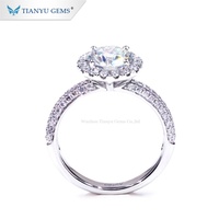 Tianyu permata mewah Moissanite berlian cincin wanita Harga Murah cincin Moissanite