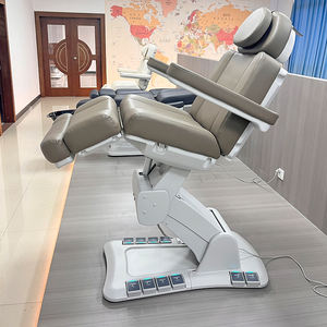 럭셔리 화이트 뷰티 살롱 가구 4모터 풋 컨트롤 살롱 페이셜 코스메틱 침대 모던 전동 조절 마사지 테이블 - Product Image 4