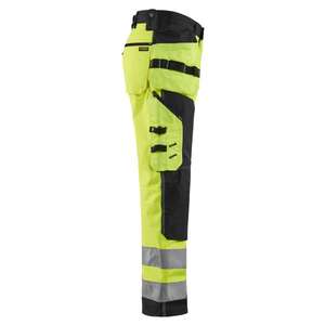 BLAKLADER - 156725173399C148 Hi-Vis Softshell craftsman <b>trousers</b> Hi-vis yellow/<b>Black</b> - EAN 7330509405680 HI-VIS <b>WORKWEAR</b> - Product Image 4