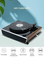 Yuer — lecteur d'enregistrement multifonctionnel, avec 3 vitesses, radio FM bt, haut-parleur intégré, techniques en vinyle, platine 1200