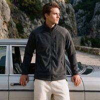 Veste en polaire thermique pour l'hiver, sportive, pour les sports de plein air, col montant, coupe-vent, polaire, unisexe, couleur unie