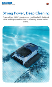 Limpiador de Piscinas Robótico de Alta Calidad NF114, Equipo de Limpieza de Azulejos Automático, Inalámbrico y Portátil para Piscinas Enterradas NF114 - Product Image 6