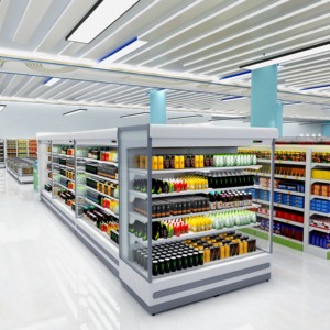 Layanan Desain Tata Letak Supermarket Klasik Desain Toko Render 3D Kulkas dan Rak - Product Image 3