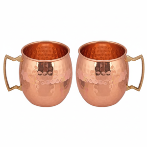 OEM ODM Mule de Moscou de luxe écologique personnalisé tasses en cuivre tasses de marche en métal imprimé de logo personnalisé pour les fêtes vente la plus chaude - Product Image 1