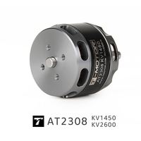 Moteur CC sans balais T-MOTOR AT2308 à arbre long, aimant permanent, haute vitesse, stable, efficacité IE3, IP35, 100W, avec bride