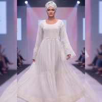 Robe longue de luxe africaine Super Blanche pour femme, imprimé numérique floral, dentelle, coton écologique à séchage rapide, élégante, collection Printemps-Été
