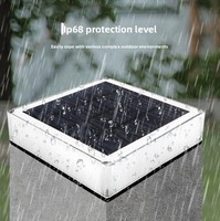 Lampe solaire à LED moderne pour poteaux, adaptée aux clôtures/portails, lampe solaire pour poteaux extérieure avec RGB, facile à installer, étanche IP68
