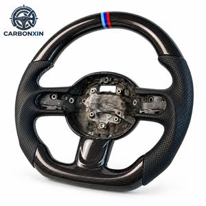 Accessoires de voiture pour BMW Mini R56 F55 F56 Cooper S JCW R50 F57 R57 R55 F60 F54 Volant en fibre de carbone forgée avec LED et indicateur de régime - Product Image 3