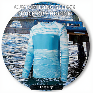 Ropa de Pesca Personalizada 100% Poliéster UPF 50, Camisa de Pesca de Manga Larga Unisex con Capucha de Secado Rápido para Exteriores, Sudadera con Capucha de Verano - Product Image 2