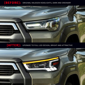고풍스러운 Wholesales 2021 헤드 램프 호환 도요타 <span class=keywords><strong>Hilux</strong></span> REVO 낮은 구성 <span class=keywords><strong>Hilux</strong></span> ROCCO 높은 구성 헤드 라이트 - Product Image 5