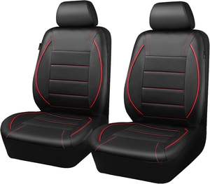 Housse de siège de voiture en cuir de luxe universelle, ensemble complet, compatible avec les airbags, respirante, adaptée aux voitures et aux SUV - Product Image 1