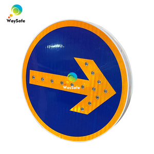 Segnali Stradali Circolari OEM Waysafe a Pannello Piatto, Gialli Lampeggianti, Solari, in Alluminio, ad Alta Intensità Prismatica, 700mm - Product Image 4
