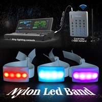 Özel Logo Bileklik DMX Uzaktan Kumandalı Led Bileklik Etkinlikler İçin Led Bilezik