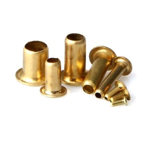 <span class=keywords><strong>Rivet</strong></span> creux <span class=keywords><strong>tubulaire</strong></span> Tubler en métal cuivré à tête ronde plate en <span class=keywords><strong>laiton</strong></span> personnalisé - Product Image 1