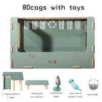 Cage à hamster grande et réglable, avec fermeture push-up, en MDF et acrylique, plateau en bois – Vente en gros usine, prix attractif, ODM & OEM