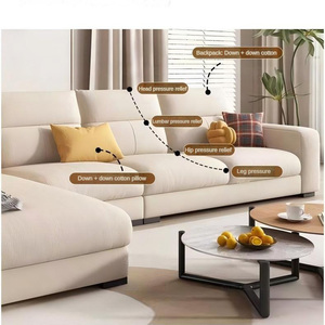 Superventas muebles para el hogar en forma de L motivo tapicería cuero tela sofá modular venta al por mayor precio barato sofá de tela - Product Image 5