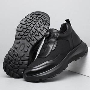 HLT <b>Mens</b> Oxford Lace Shoes British Style Toe Light Weight Genuine Leather Midsole All Seasons Height Increasing Wear <b>Dress</b> - Product Image 4