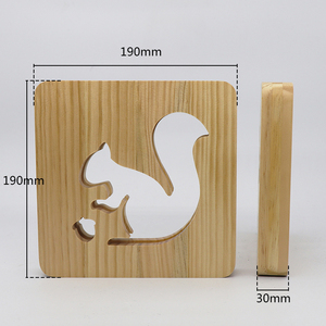 Lámpara de Mesa <span class=keywords><strong>USB</strong></span> DC 5V, Lámpara de Escritorio LED Decorativa, Lámpara de Noche de Madera de Pino Blanco Cálido con Interruptor de Botón - Product Image 6