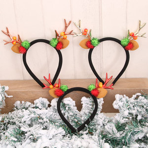 Diadema navideña con astas de reno, diadema navideña, banda para el pelo, decoraciones navideñas, regalos de Navidad - Product Image 3