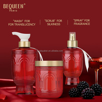 Bequeen Red Muse Gel Douche Exfoliant Sans Alcool Brume Parfumée Revitalisante Hydratante Expérience de Luxe