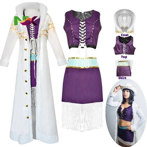นิโก้ โรบินคอสเพลย์เครื่องแต่งกายชุดสีม่วงชุดสีขาวเสื้อคลุมพังก์ชุดฮาโลวีนสำหรับผู้ใหญ่ - Product Image 2