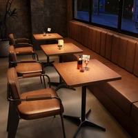 Ensemble de table et de chaises YueChun personnalisé pour cafétéria, pizzeria, boulangerie, café, salon de thé, hôtel, restaurant