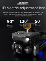Drone pliable P8 GPS à cinq caméras avec objectif réglable et suivi intelligent pour adultes