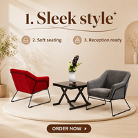Fauteuil d'appoint moderne, fauteuil de détente rembourré pour salon, appartement, balcon, espace de repos intérieur