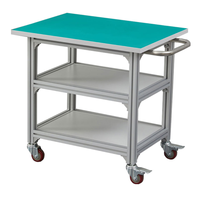 Chariot de transport d'entrepôt OEM ODM antistatique pour circuits imprimés, chariot de manutention fermé en profilé aluminium