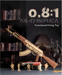 Rompecabezas de Madera 3D, Pistolas de Juguete de Madera al por Mayor, Pistola de Madera AK-47 con Bandas Elásticas, el Mejor Regalo de Rompecabezas para Adultos y Niños - Product Image 3