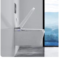 Toilette intelligente moderne Bidet électrique intelligent WC avec conception de mur intérieur caractéristique automatique