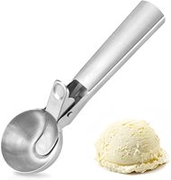 Gadget Dapur Sendok Es Krim Sendok Es Krim Baja Tahan Karat dengan Pegangan Nyaman Alat Es Krim dengan Pemicu Sendok Bakso
