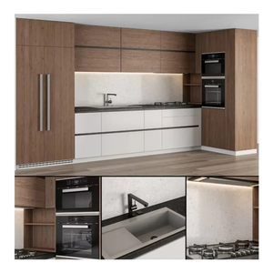 Meubles de cuisine sur mesure style moderne avec rangement intégré pour le développement immobilier - Product Image 1