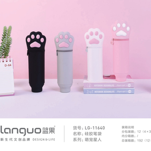 Astuccio in Silicone creativo con grazioso <span class=keywords><strong>gatto</strong></span> Design nuova e unica soluzione di archiviazione per materiale scolastico - Product Image 4