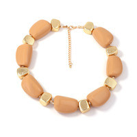 Collier tendance pour femme, style transfrontalier Europe-Amérique, design audacieux géométrique en perles de résine, adapté aux mamans, polyvalent