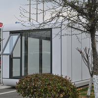 Maison conteneur de luxe en acier étanche, type capsule spatiale, écologique, mobile, pour extérieur, installation rapide, pour usage commercial ou sanitaire