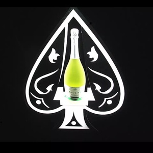 LED luminoso asso di picche portabottiglie <span class=keywords><strong>Champagne</strong></span> portabottiglie 7 modalità di luce di colore lampeggiante bottiglia glorificatore - Product Image 2