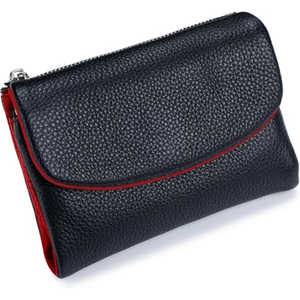 Premium Genuine Leather Women's <b>Wallet</b> Zipper Closure Short Compact Minimalist Daily <b>Wallet</b> - Product Image 4
