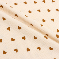 XNZTEX JURAVICHY JF2535 Hochwertiger Bio-Baumwoll-Doppellagiger Musselin-Stoff mit individuellem Druck für Baby-Schlafbekleidung und Windeln