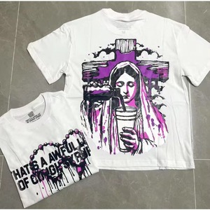 Camiseta de manga corta para hombre con hombros caídos, de alta calidad, con estampado escaneable, 100% algodón. - Product Image 4