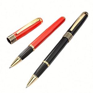 Wholesale Luxury Promotional <b>Metal</b> <b>Roller</b> Ballpoint Pens Custom Laser Engraving UV Print 0.5 mm Writing High-End Business Logo - Product Image 1