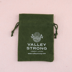 Factory Wholesale Soft Velvet Drawstring Bag Reusable Velour <b>Gift</b> Bag for Luxury Jewelry Packaging with Custom logo - Product Image 4