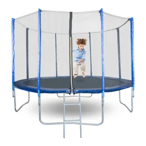 Produttore trampolini per bambini per adulti con custodie rotonde 6ft 8ft 10ft 12ft trampolino sportivo all'aperto con rete di sicurezza