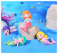 Figurines miniatures en résine en vrac vente en gros dessin animé mignon petites créatures fée jardin collection dame sirène poupées art thèmes de la mer
