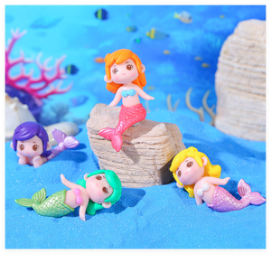 Figurines miniatures en résine en vrac vente en gros dessin animé mignon petites créatures fée <span class=keywords><strong>jardin</strong></span> collection dame sirène poupées art thèmes de la mer - Product Image 3