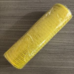Dekorasi Natal gulungan jaring goni poliester untuk dekorasi Natal karangan bunga 10 "pita jaring Foil metalik karangan bunga PP - Product Image 6